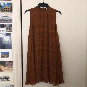 Ruffled Mini Trapeze Dress